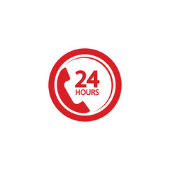 24-hour telephone service logo