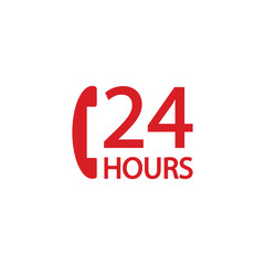24-hour telephone service logo
