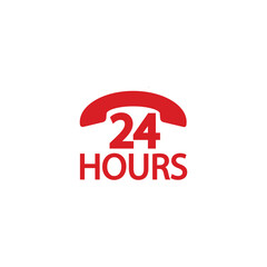 24-hour telephone service logo