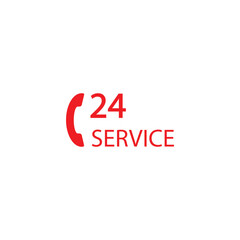 24-hour telephone service logo