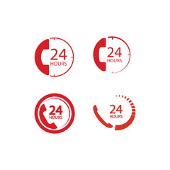 24-hour telephone service logo