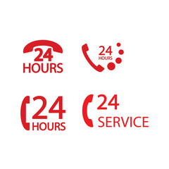 24-hour telephone service logo