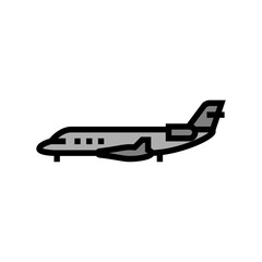 Obraz na płótnie Canvas private jet airplane aircraft color icon vector. private jet airplane aircraft sign. isolated symbol illustration