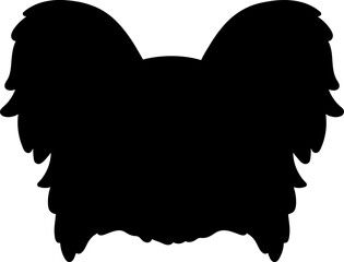 Simple and cute Papillon front head silhouette