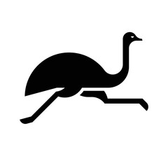 Ostrich Logo. Icon design. Template elements