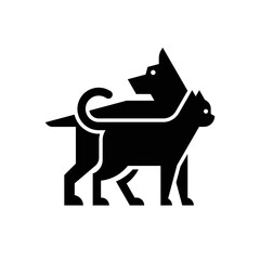 Dog and cat logo. Icon design. Template elements