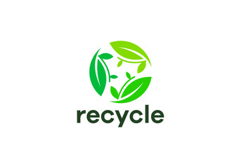 recycle nature environmental logo design