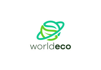 eco world environmental logo design