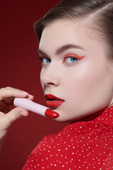 red lipstick for perfect look