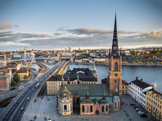 Obraz premium Aerial photos of Stockholm city