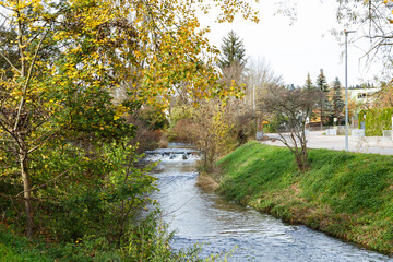 Die Lauchert in Gammertingen (Hohenzollern) im Landkreis Sigmaringen