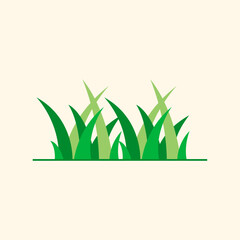 Fototapeta premium Grass plants logo design vector illustration