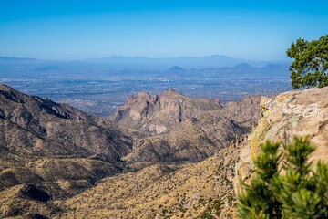 Fototapeta na wymiar An overlooking view of Tucson, Arizona