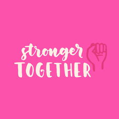 women's rights quote and phrase. Vector lettering about feminism, woman rights, motivational slogan. Women support and empower, care of yourself, self-care poster.