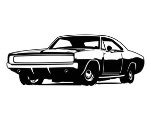 Obraz na płótnie Canvas logo muscle car dodge challenger 1968
