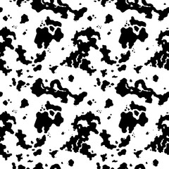 Black spots cow texture. Cowhide texture.