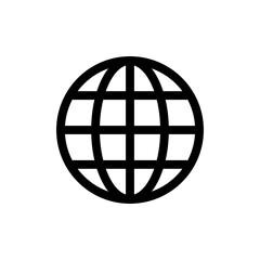 Globe bold symbol. Simple globe icon.