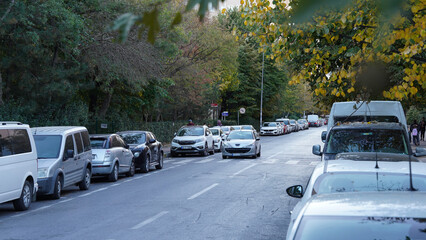 cars in the street