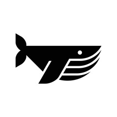 Blue Whale Logo. Icon design. Template elements