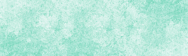 Pastel turquoise color textured surface abstract panoramic background. Light aquamarine rough long...