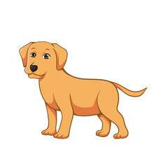 Smiling dog vector cartoon illustration