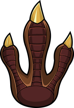 recommend clip art: Allosaurus Dinosaur Paw With Claws Print Logo Design. Hand Drawn Illustration Isolated On Transparent Background