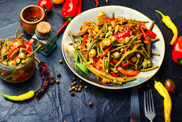 Tasty saute of stewed vegetables, ragout