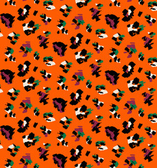 Seamless leopard pattern, animal print.