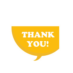 Thank you on doodle speech bubble