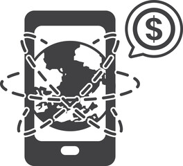 currency exchange illustration in minimal style