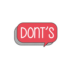 Don't or Good and Bad Icons w Positive and Negative Symbols