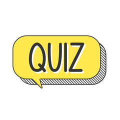 Quiz logo with speech bubble symbols, concept of questionnaire show sing, quiz.