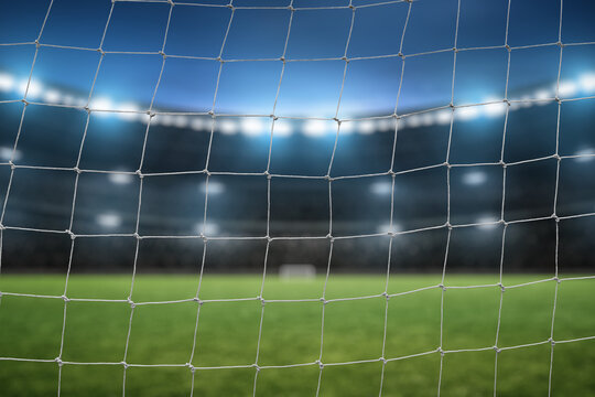 Soccer goal net, Soccer background