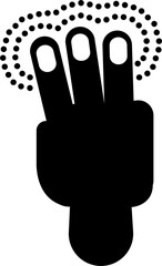 Illustrations icon design hand finger gesture touchscreen action. PNG