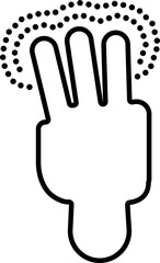 Obraz premium Illustrations icon design hand finger gesture touchscreen action. PNG