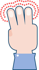 Obraz premium Illustrations icon design hand finger gesture touchscreen action. PNG