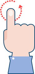 Obraz premium Illustrations icon design hand finger gesture touchscreen action. PNG