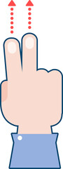 Illustrations icon design hand finger gesture touchscreen action. PNG