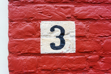 house number three (3)