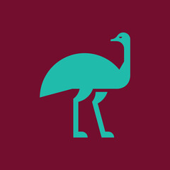 Ostrich Logo. Icon design. Template elements