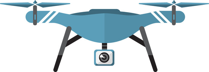 Illustrations flat design concept drones and camera. PNG