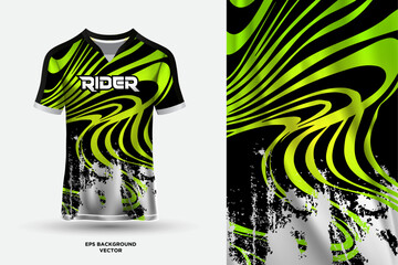 Modern T shirt jersey design suitable for sports, racing, soccer, gaming and e sports vector