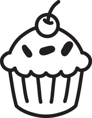 Hand Drawn cupcakes illustration