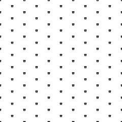 Square seamless background pattern from geometric shapes. The pattern is evenly filled with small black instant noodles symbols. Vector illustration on white background