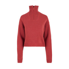 Red women's turtleneck with sleeves