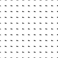 Square seamless background pattern from black bulldozer symbols. The pattern is evenly filled. Vector illustration on white background