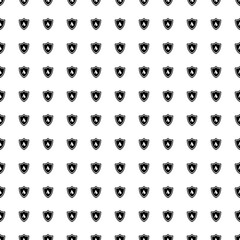 Square seamless background pattern from black fire protection symbols. The pattern is evenly filled. Vector illustration on white background