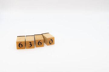 木ブロック　数字　ナンバー　Number　6360