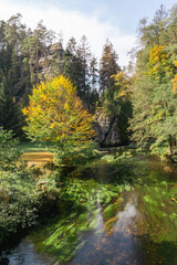 Idyllic and panoramic view of Czech Republic, National Park, Bohemian Switzerland, České Švýcarsko
