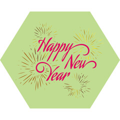 Happy new year   Isolated Vector icon

